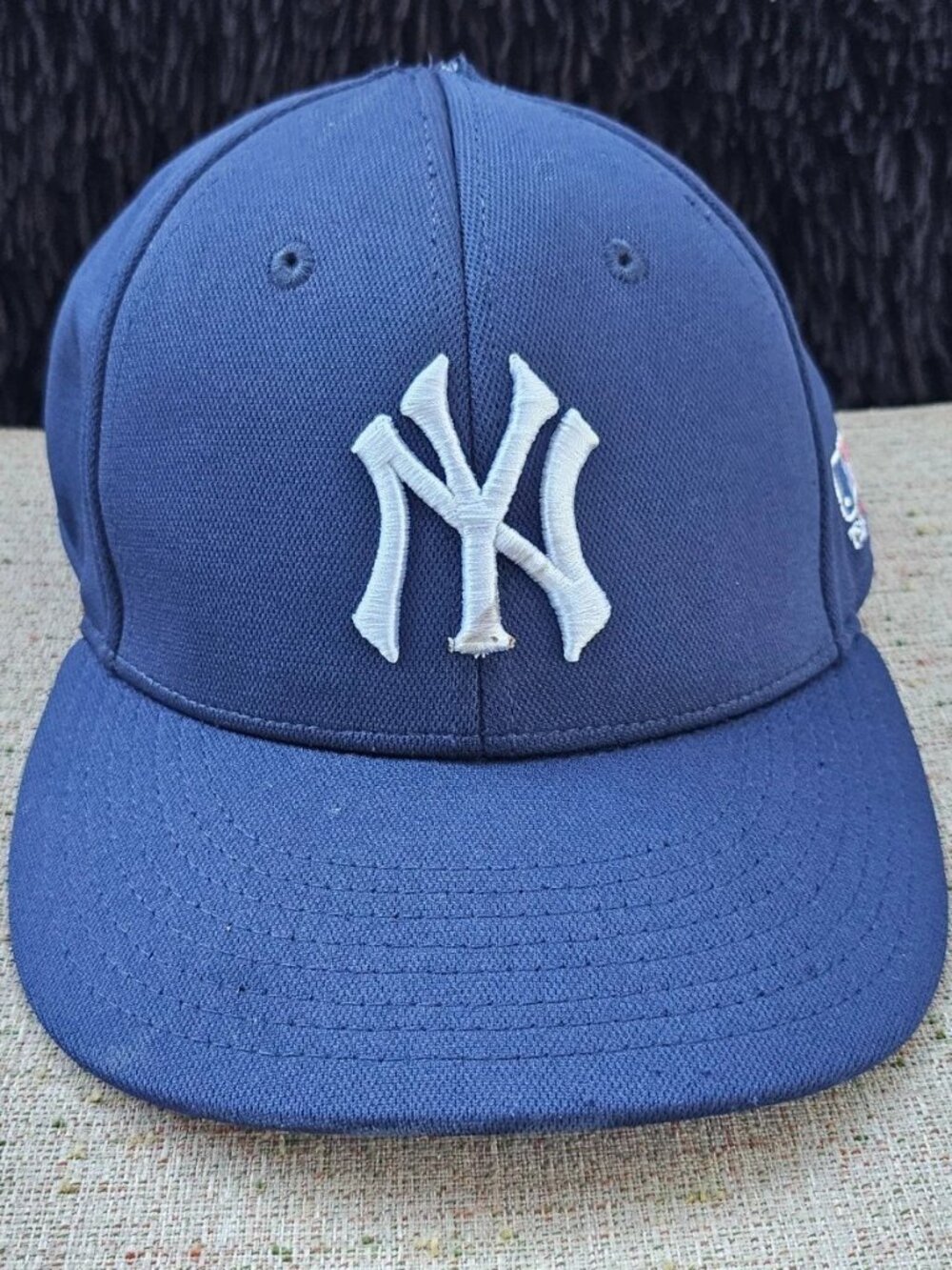 Team MLB NY Men Hat Blue Baseball Cap Hat Size S/M Damaged